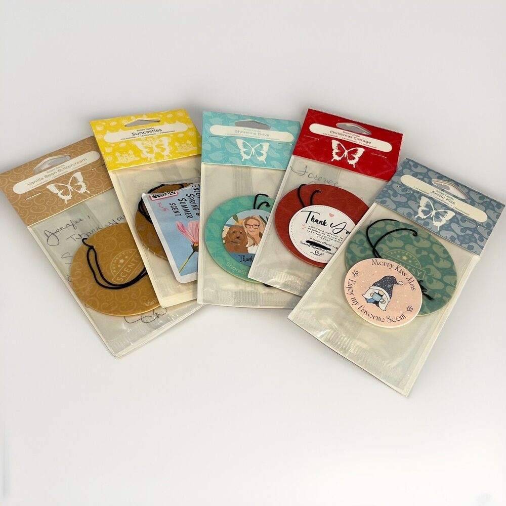 Scentsy Scent Circles Deodorizer 5 Pack For Car Seasonal Favorites NIP